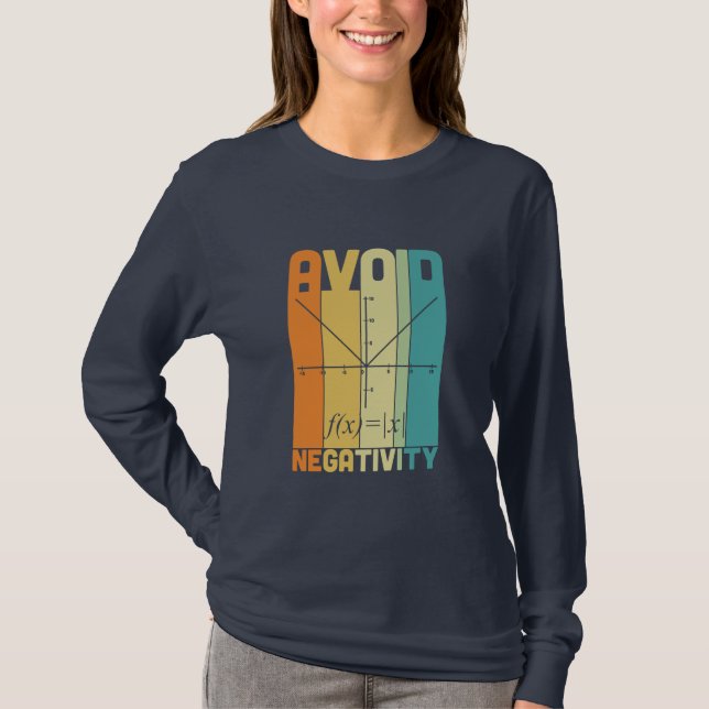 Camiseta Professor de Matemática Evita Negatividade (Frente)