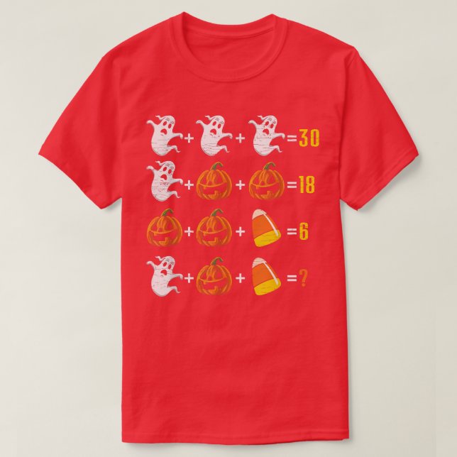 Camiseta Professor de Matemática Halloween (Frente do Design)