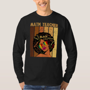 Camiseta Professor de Matemática História Negra Afro-Americ