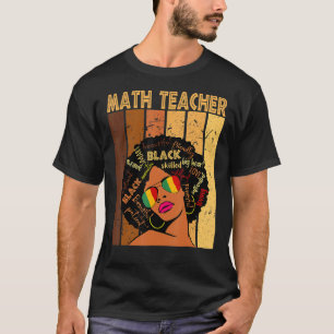 Camiseta Professor de Matemática História Negra Afro-Americ