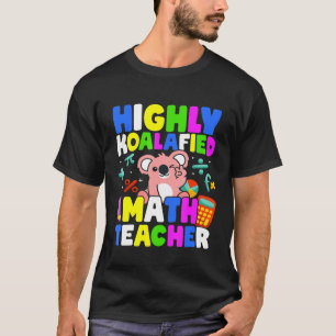 Camiseta Professor de Matemática Koala, Rosa, Bear Pun
