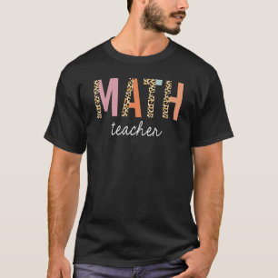 Camiseta Professor De Matemática Leopardo Engraçado De Volt