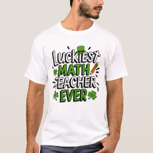 Camiseta Professor de Matemática mais sortudo de sempre - R