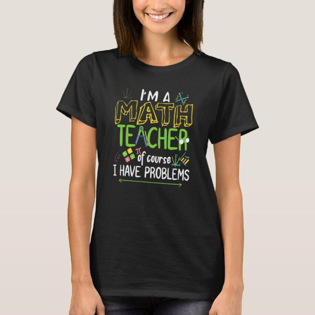 Camiseta Professor de Matemática Matemático Estatística Álg (Frente)