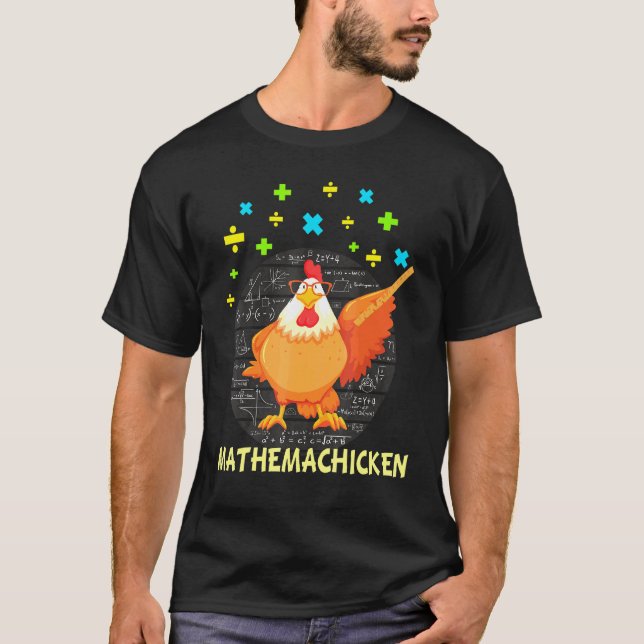 Camiseta Professor de Matemática Mathemachicken Amantes do  (Frente)
