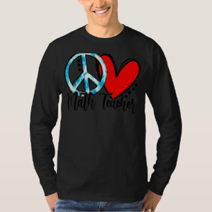 Camiseta Professor de Matemática Peace Love