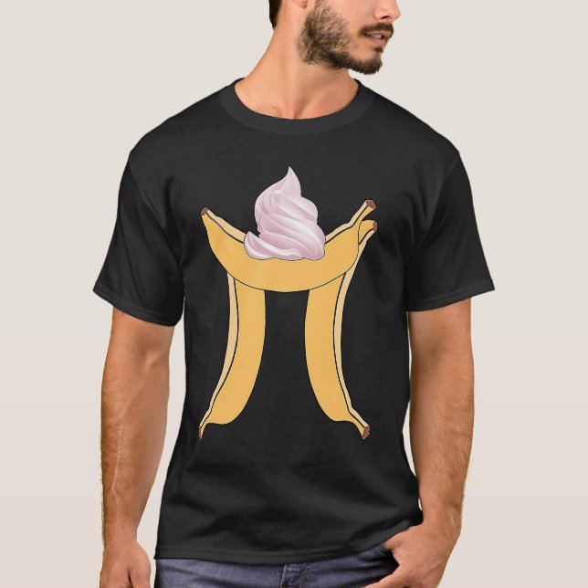 Camiseta Professor de Matemática Pi Day Banana Cream (Frente)