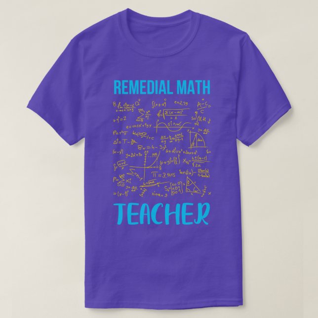 Camiseta Professor de Matemática Remedial (Frente do Design)