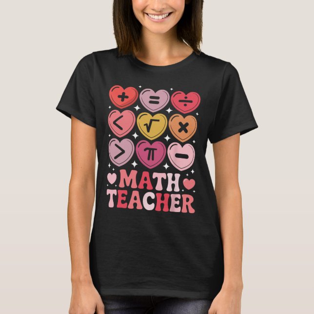 Camiseta Professor de Matemática Símbolo de Operação Matemá (Frente)
