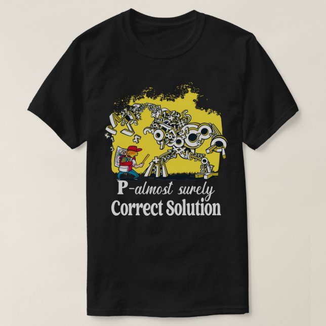 Camiseta Professor de Matemática Sobre Probabilidade Teoria (Frente do Design)