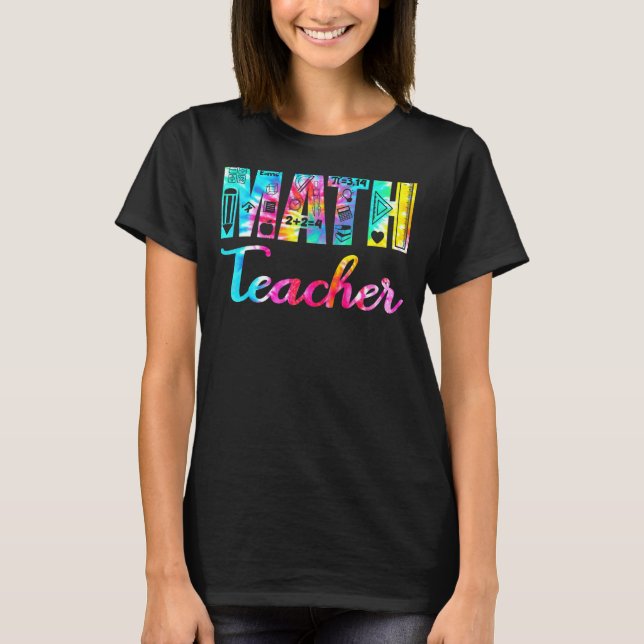 Camiseta Professor de Matemática Tie Dye Matemática Profess (Frente)