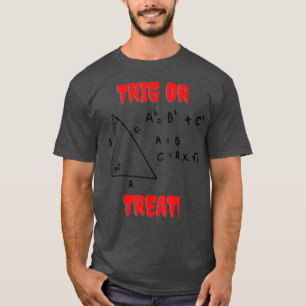 Camiseta Professor de Matemática Trig de Halloween ou Trata