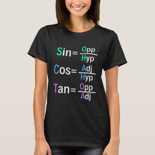 Camiseta Professor de Matemática Trigonometria SOH CAH TOA