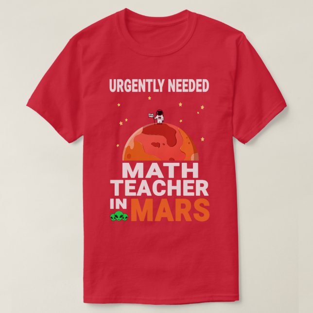 Camiseta Professor de matemática urgentemente necessário no (Frente do Design)
