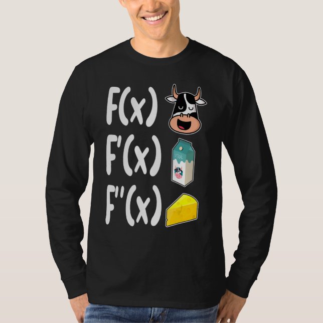 Camiseta Professor de Matemática Vaca Queijo de Leite Cálci (Frente)