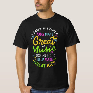 Camiseta Professor de Música - Ajudar Crianças a Fazer M