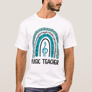 Camiseta Professor de Música Blue Rainbow Cuidando de Amor 