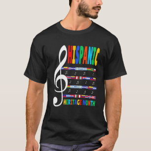 Camiseta Professor de Música Colorida Kid National Hispanic