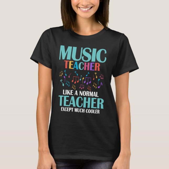 Camiseta Professor De Música Como Um Professor Normal, Exce (Frente)