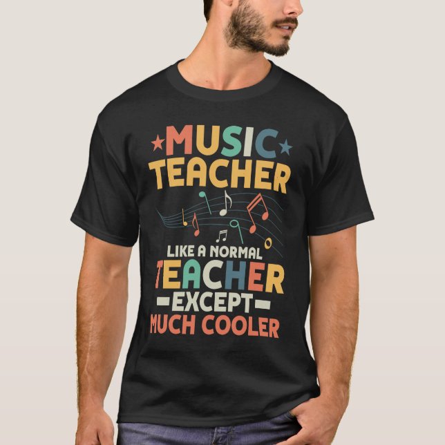 Camiseta Professor De Música Como Um Professor Normal, Exce (Frente)