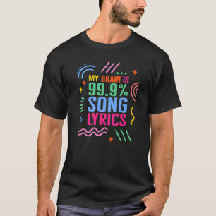 Camiseta Professor de Música cottagecore Meu Cérebro É 99 9