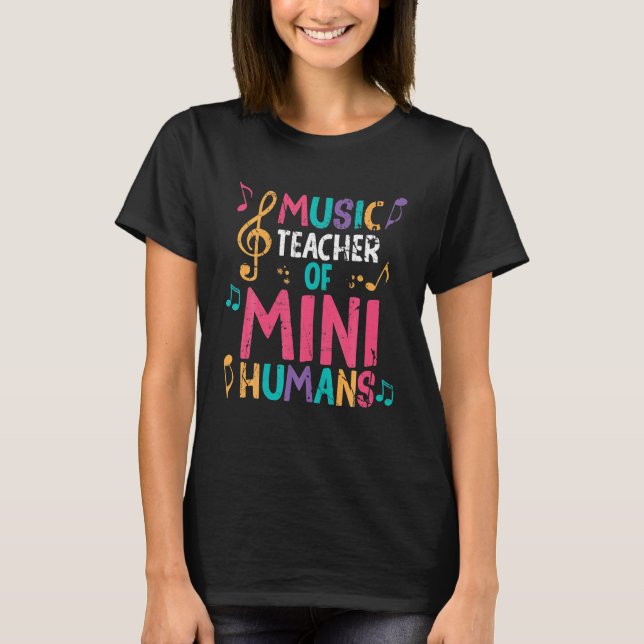 Camiseta Professor De Música De Mini Humanos De Volta À Esc (Frente)