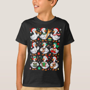 Camiseta Professor de Música de Natal Ganso Tocando Inst Mu