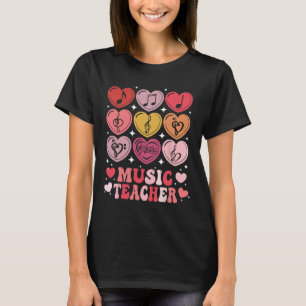 Camiseta Professor de Música Dia dos Namorados Notas Musica