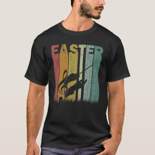 Camiseta Professor de Música do Dia de Páscoa Gráfico Retro