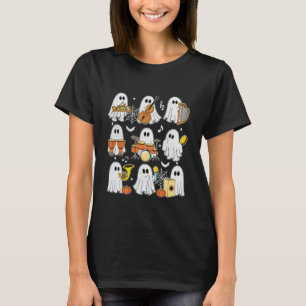 Camiseta Professor de Música do Halloween Fantasma Tocando