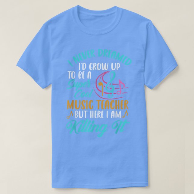 Camiseta Professor de Música Engraçado por Professora de Mú (Frente do Design)