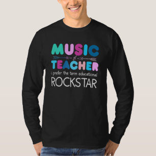 Camiseta Professor De Música Ich Bevorge Den Term Education