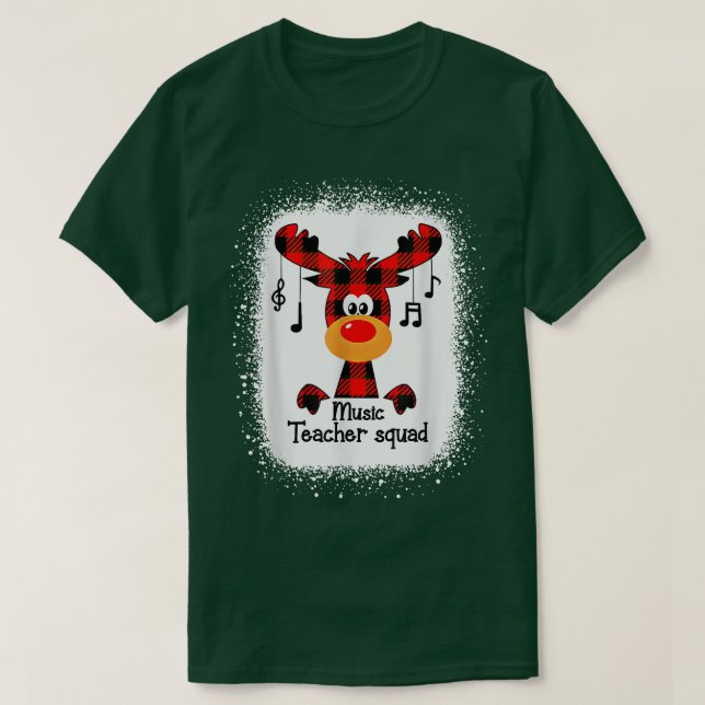 Camiseta Professor de Música O Esquadrão Reindeer Engraçado (Frente do Design)