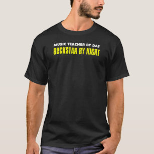 Camiseta Professor De Música Por Dia Rockstar Night
