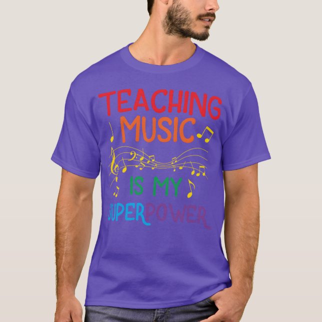 Camiseta Professor de Música Presente de Superpoder de Ensi (Frente)