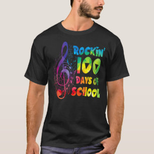 Camiseta Professor de Música Rockin 100 Dias de Chave de Mú