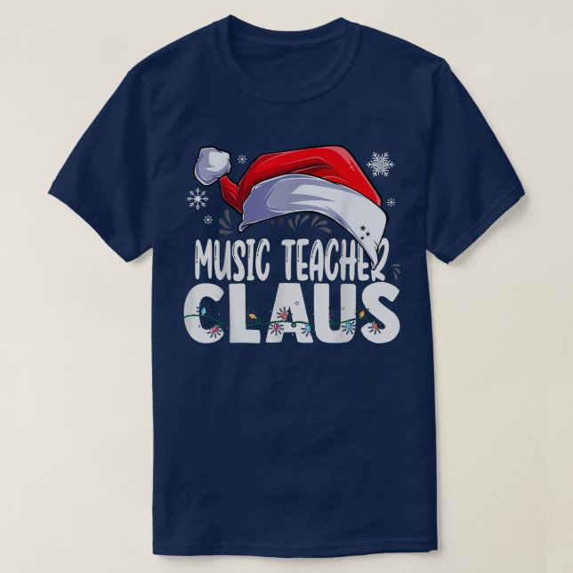 Camiseta Professor de Música Santa Claus, Fato de Natal (Frente do Design)