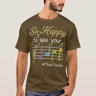 Camiseta Professor De Música Tão Feliz Em Ver Seu Rosto De 