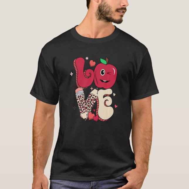 Camiseta Professor de Namorados Leopard Love Swethearts One (Frente)