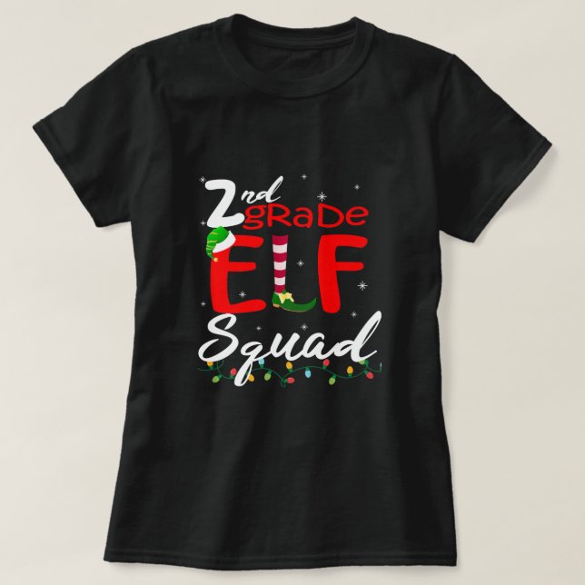 Camiseta Professor de Natal do 2º ano do Elf Premier (Frente do Design)
