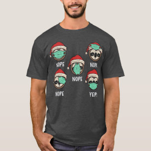 Camiseta Professor de Natal engraçado Sloth chapéu de Papai