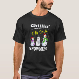 Camiseta Professor de Natal Fofo Relaxando Com Meu 10º Ano