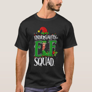 Camiseta Professor de Natal Jardim de Infância Elfo Esquadr