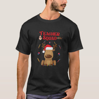 Camiseta Professor de Natal Reindeer Engraçado Professor Ch