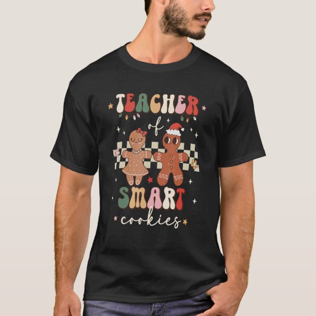 Camiseta Professor De Natal Retrocedido Em Ging De Biscoito (Frente)