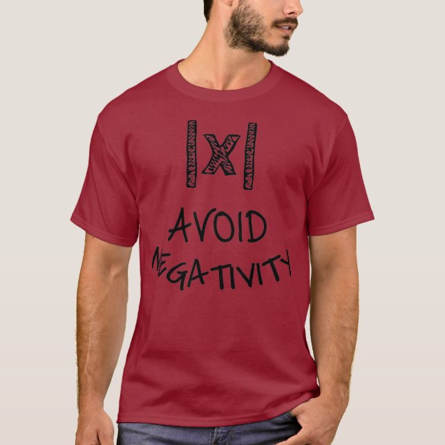 Camiseta Professor de Nerd engraçado AVOID NEGATIVIDADE Abs (Frente)