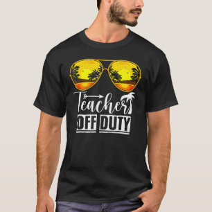 Camiseta Professor de óculos de serviço Palm Tree Sunset No