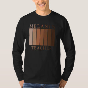 Camiseta Professor de Orgulho Negro Melanin na História Neg