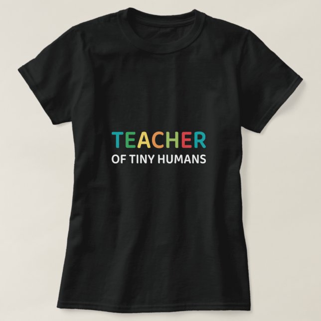 Camiseta Professor de pequenos humanos - Prestador de cuida (Frente do Design)