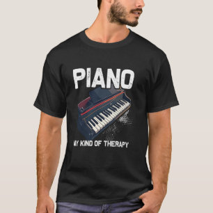 Camiseta Professor de Piano Amantes da Música Pianistas Con